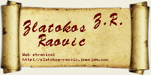 Zlatokos Raović vizit kartica